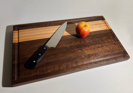 Handcrafted Walnut and Maple Cutting Board