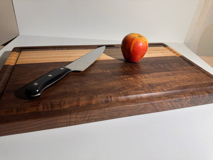 Handcrafted Walnut and Maple Cutting Board